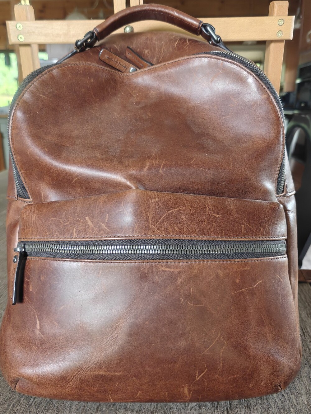Shinola Runwell brown leather Backpack